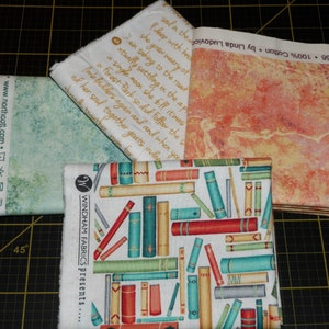 Perfect Day Stories Fat Quarter Bundle - 4 Piece Library Book FQ Bundle - 100% cotton