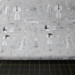 Windham Fabrics. Opus. Anatomy of Music Grey