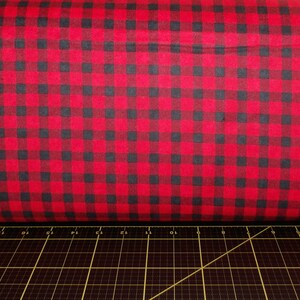 Northcott. Cozy Up. Buffalo Check Large Red Black FLANNEL