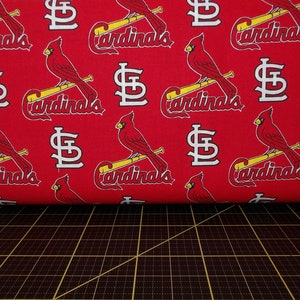 Fabric Traditions MLB Cotton Broadcloth St. Louis Cardinals Black/Red