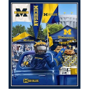 Entreprises Sykel. Panneau de hayon Wolverines de la NCAA du Michigan, 36 pouces, impression numérique