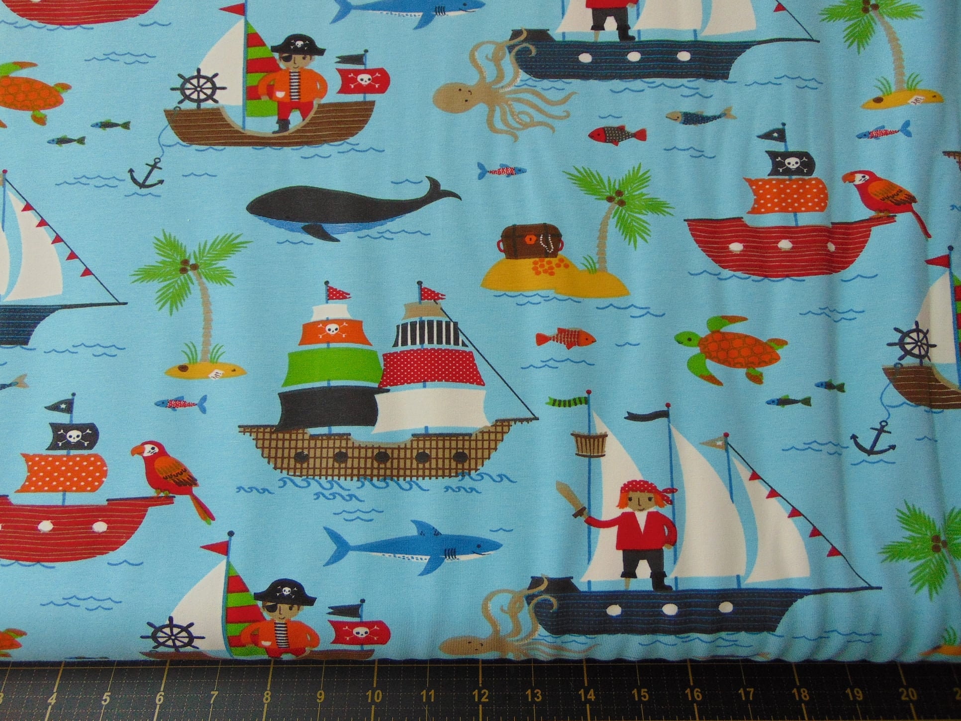 Forgænger der ovre firkant Stof France. Pirate Jack KNIT DIGITALLY PRINTED 62/63 Inch - Etsy