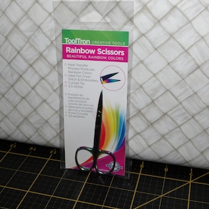 ToolTron. 3.5&quot; Rainbow Scissors With Curved Tip