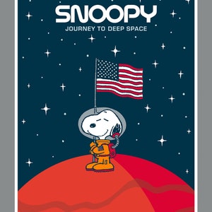 スプリングスクリエイティブ。月面着陸50周年。スヌーピーの深宇宙への旅パネルフルヤード