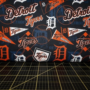 Tradycje tkanin. MLB Detroit Tigers Retro, szerokość 56/58 cali