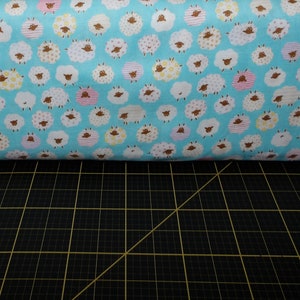 Cosmo. Sheep Blue DOUBLE GAUZE 43/44 inches wide
