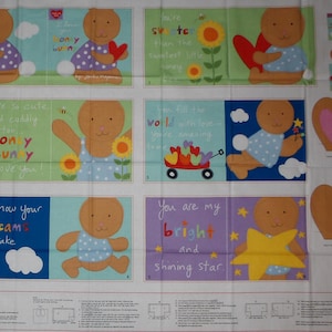 Huggable & Lovable Books. I Love You Honey Bunny Panel Full Yard