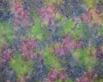 Sew Batik. Medora Flora. Jewel Blue RAYON BATIK