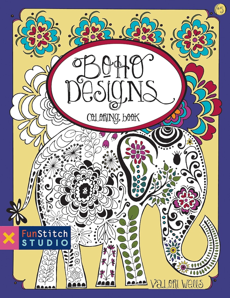 LAST ONE Boho Designs Coloring Book Price Includes Etsy