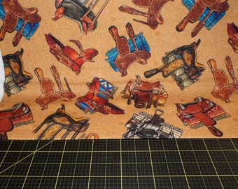 Michael Miller. Big Sky Country. Saddled Caramel DIGITALLY PRINTED