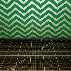 Michael Miller. Holiday Glitz. Sleek Chevron Spearmint METALLIC