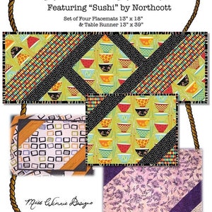 Let&#39;s Do Lunch Pattern  -  sews up a lovely set of placemats perfect for any fabric combination!!