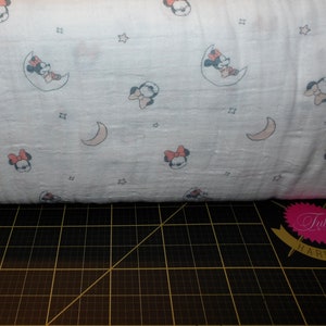 Camelot Fabrics. Sleeping Minnie Mouse SWADDLE CLOTH 43/44&quot; wide