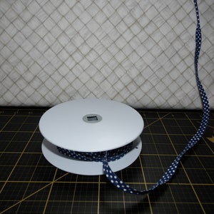 Polka-Dot Piping, 10 mm - Navy - French Printed Piping by the yard