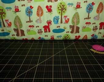 RJR Fabrics. Woodland Park Toss Green - designed by Kids Quilts of New Zealand