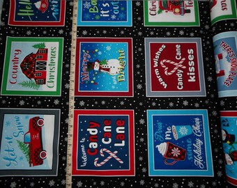 Kanvas. Country Christmas. Country Christmas Boxes Panel 2/3 yd