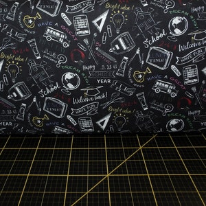 Michael Miller. Back To School. Chalkboard Black