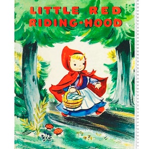 David Textiles. Vintage Storybooks 2. Little Red Riding Hood Panel Full Yard DIGITALLY PRINTED
