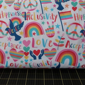 Paintbrush Studio. Bright Love. Bright Love Multi - Pride Month / Queer / LGBTQIA Fabric