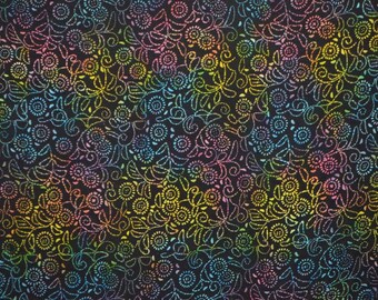 Sew Batik. Medora Flora. Tuxedo Rainbow RAYON BATIK