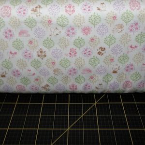 Cosmo. Forest Animals Lavender DOUBLE GAUZE 43/44 inches wide