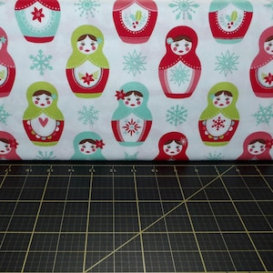 Riley Blake. Merry Matryoshka. Main in White