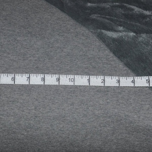 Stof France. Sweater Knit Grey 63 inch - Minky Backed Sweater Knit Fabric
