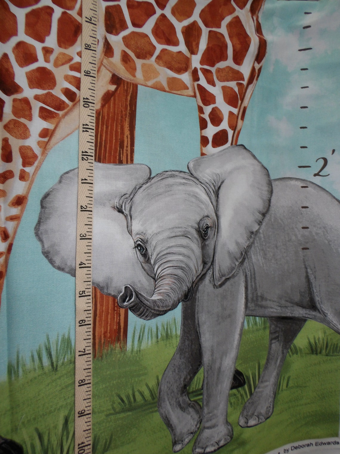 Northcott. Baby Safari. Growth Chart Panel Full Yard DIGITALLY Etsy