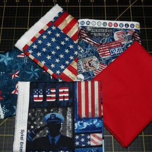 US Navy Fat Quarter Bundle - 5 Piece United States Navy Fat Quarter Bundle