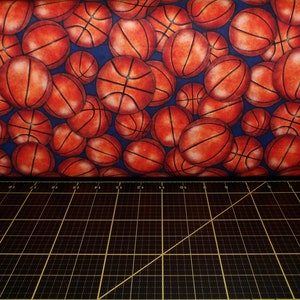 Slam Dunk Fat Quarter Bundle 7 Piece Basketball Themed FQ Bundle 100% cotton woven image 4