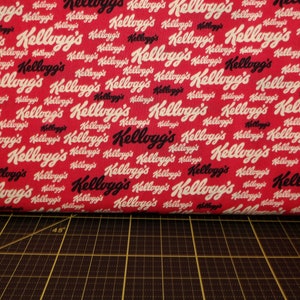 Springs Creative, Kellogg&#39;s Logo Red - Vintage Cereal Fabric