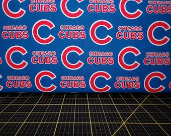 Fabric Traditions. MLB Chicago Cubs Medium Blue 58/60 Inches Wide