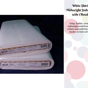 White Shirt Fuse Midweight Stabilizer - 20 inches wide