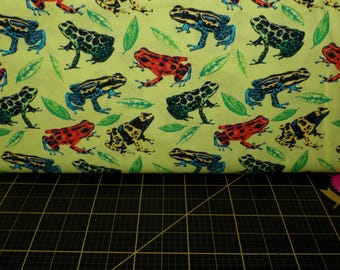Windham Fabrics. One Of A Kind. Ribbit Chartreuse DIGITALLY PRINTED