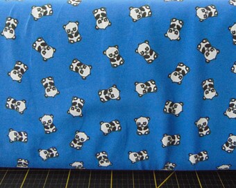 Stof Fabrics. Panda Bear Blue KNIT 58/60 inch