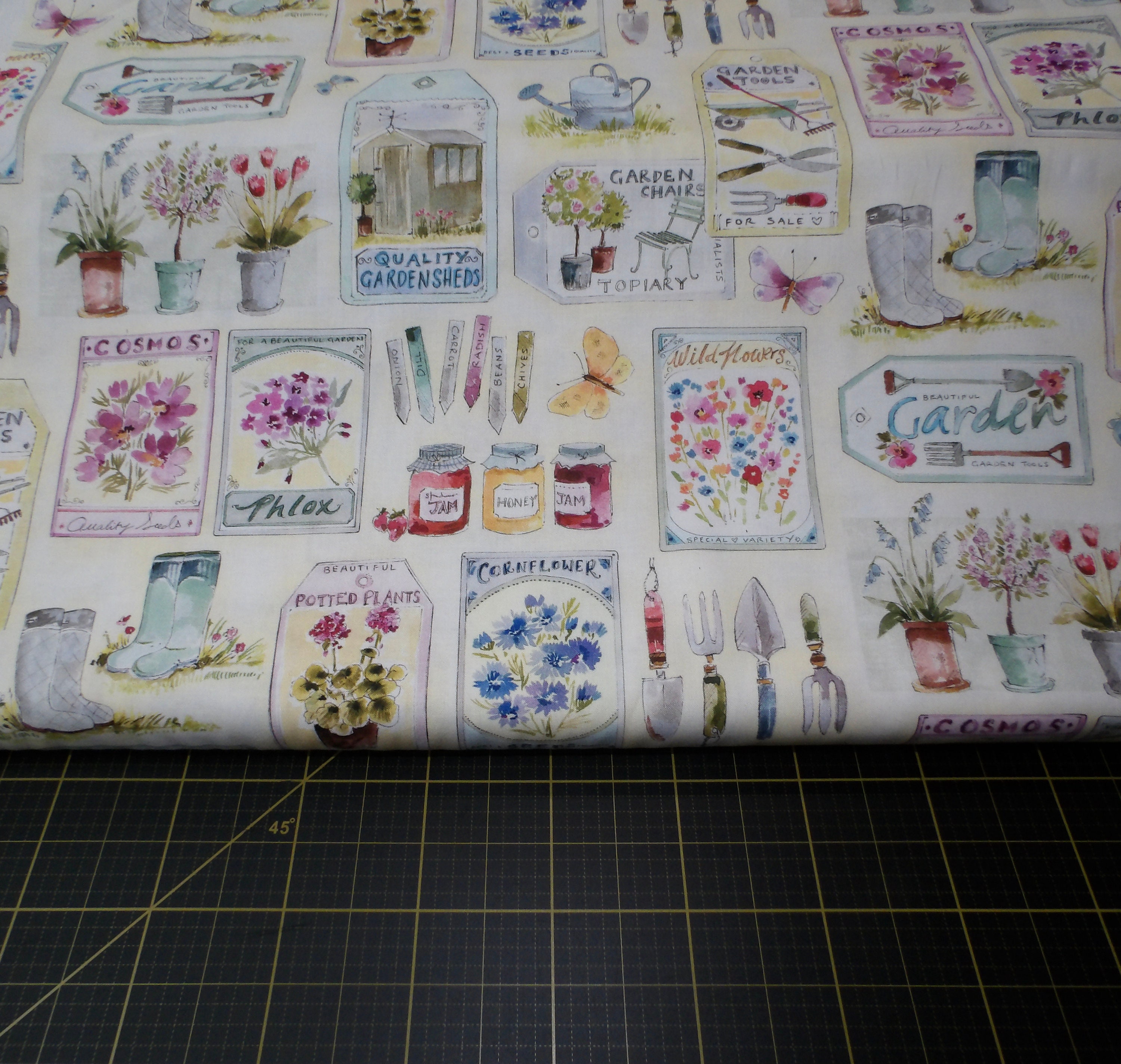 Garden Party Quilt KitFastEasyAll Gardening Themed Fabrics for the Garden Lover Quilt! Great