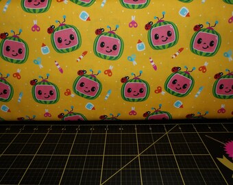 David Textiles. Cocomelon. Retour à l'école jaune