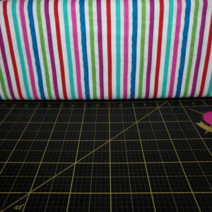 QT Fabrics. Sweet Season Stripes Multi (Vertical)