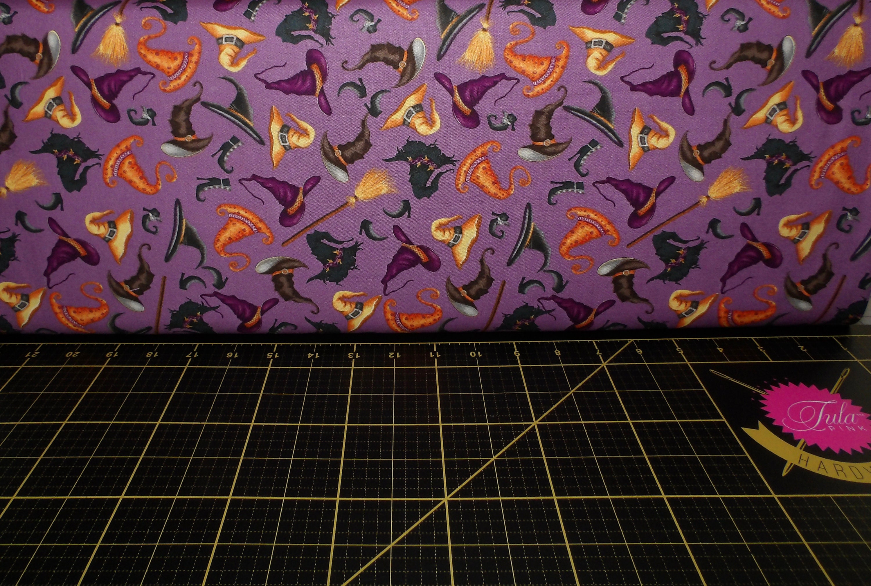 Scaredy Cats Orange A Purr-Fect Halloween Yardage, SKU# 53535-6