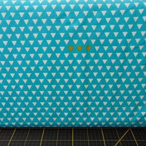 Riley Blake. Four Corners Triangle Teal KNIT 58/60 inch - out of print Simple Simon Knit Fabric