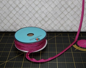 Twisted Cord Piping with Lip - Hot Pink - 100% Polyester French Piping by the yard