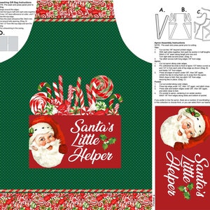 Northcott. Peppermint Candy. Child&#39;s Apron Panel 2/3 yd DIGITALLY PRINTED
