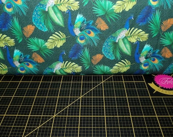 Stof Francja. Piuma 5 Pawie 44/45 cali szerokości