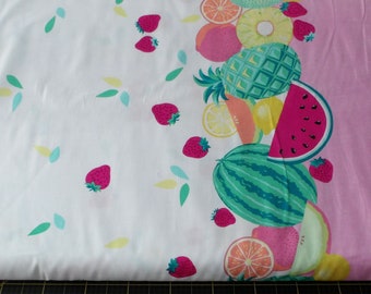 Michael Miller. Sew Fruity. Fruit Double Border Caribe