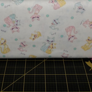 Kosmo. Cute Pretty Kitty - moderne kattenstof in Japanse stijl