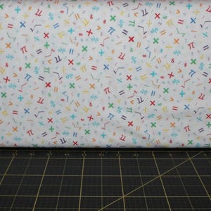 Windham Fabrics. It&#39;s Elementary! Math Symbols White Multi