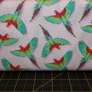 Tula Pink. Daydreamer. Macaw Ya Later Dragonfruit