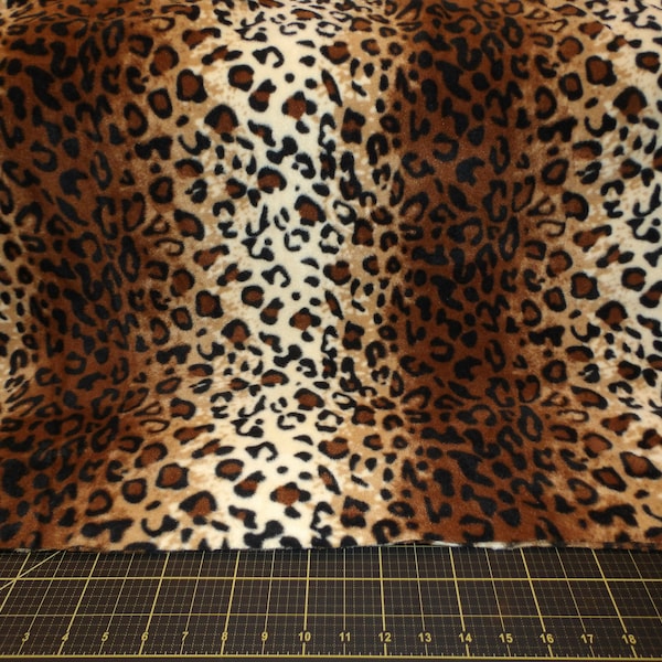 Windham Fabrics. WinterFleece. Leopard Skin Black/Brown FLEECE - 58/60 inches