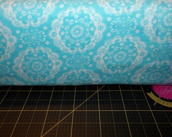 Lecien. Flower Sugar. Medallion Blue Double Gauze