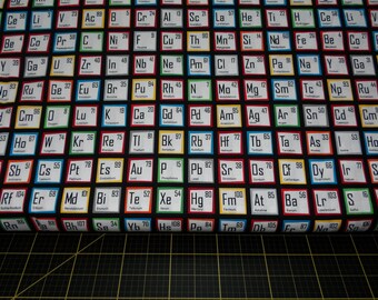 Robert Kaufman. Science Fair Periodic Table 2/3 yd Repeat - multiple repeats are cut continuous